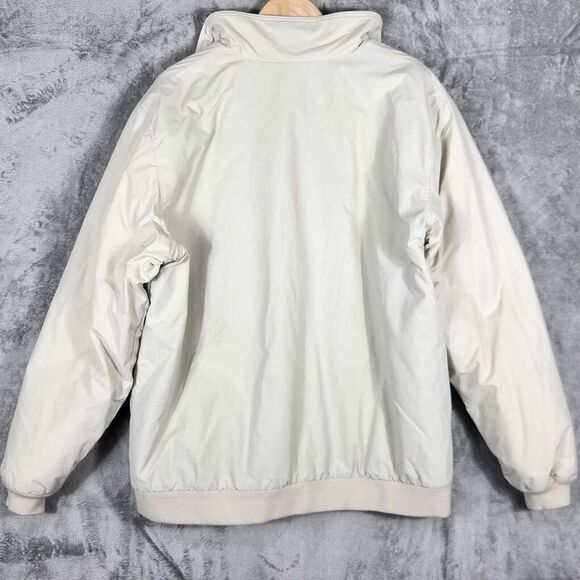 L.L. Bean Jacket Mens XXL Tall Zip Front Nylon O UF44 Full Zip White Pockets - Picture 3 of 8